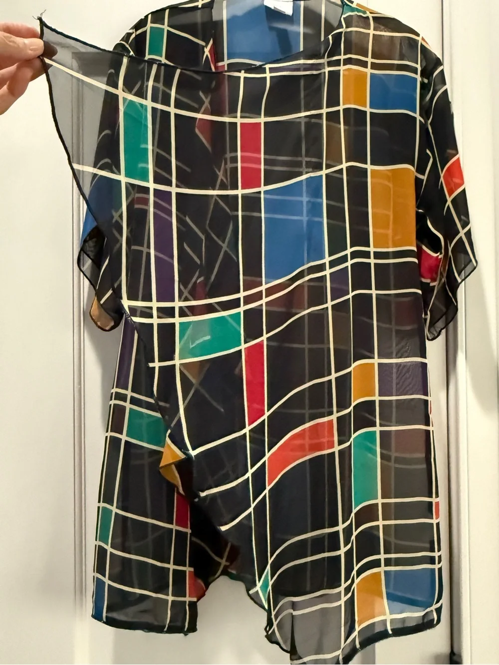 LuLaRoe Sheer Multicolor Kimono-style Wrap or Cover-up